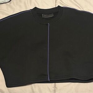 Black Cropped top, Purple lining